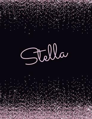 Read Stella: Stella Lined Personalized Girls Lined Journal, Notebook, Blank Book. Large Attractive Journal: Pink and Black Glitter Texture Effects. Arty Stylish Girly Notebooks - Glitzy Glitzy file in PDF