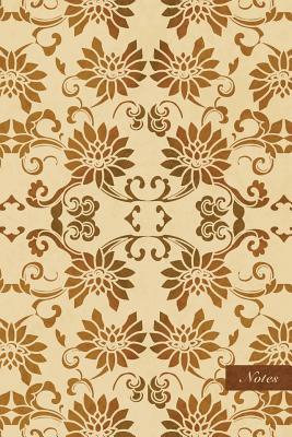 Download Notes: 6x9 Unruled Blank Notebook - Nature Oriental Curve Cross Leaf Vine Flower - Retro Brown Worn Out Vintage Seamless Pattern Cover. Matte Softcover and Cream Interior Papers. -  file in ePub