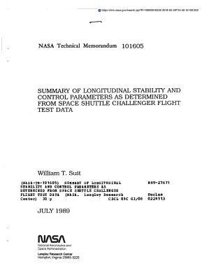 Full Download Summary of Longitudinal Stability and Control Parameters as Determined from Space Shuttle Challenger Flight Test Data - National Aeronautics and Space Administration file in ePub