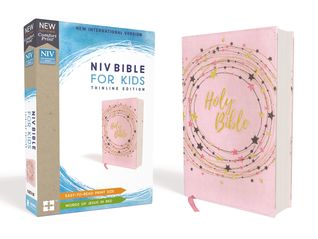 Full Download NIV, Bible for Kids, Flexcover, Pink/Gold, Red Letter Edition, Comfort Print: Thinline Edition - Anonymous file in PDF