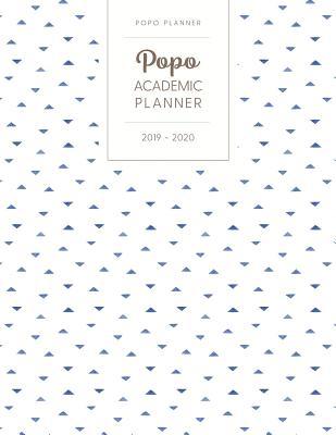 Read Online Popo Academic Planner 2019-2020: Monthly & Weekly - Dated with Todo Notes - Watercolor Triangles -  file in PDF