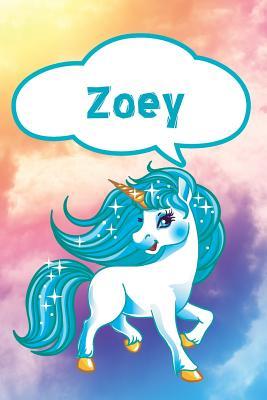 Full Download Zoey: Personalized Unicorn Journal, Notebook Featuring 120 Lined Pages 6x9 - file in ePub