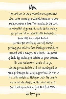 Download Mom We Love You - Yellow Stripe Journal: 6x9 Blank Lined 120 Page Notebook, Religious Mother's Day Card Alternative, Christian Mom Gift Journal to Write in -  file in ePub