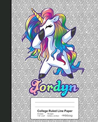 Read College Ruled Line Paper: JORDYN Unicorn Rainbow Notebook -  | ePub