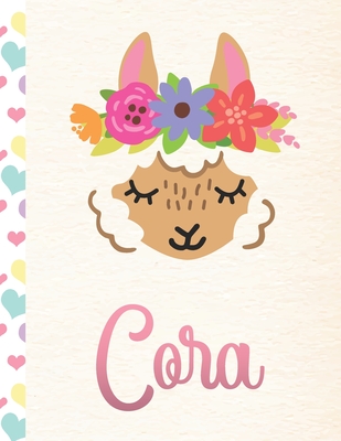 Read Online Cora: Personalized Llama Journal For Girls - 8.5x11 110 Pages Notebook/Diary With Pink Name - Llama Journals file in PDF